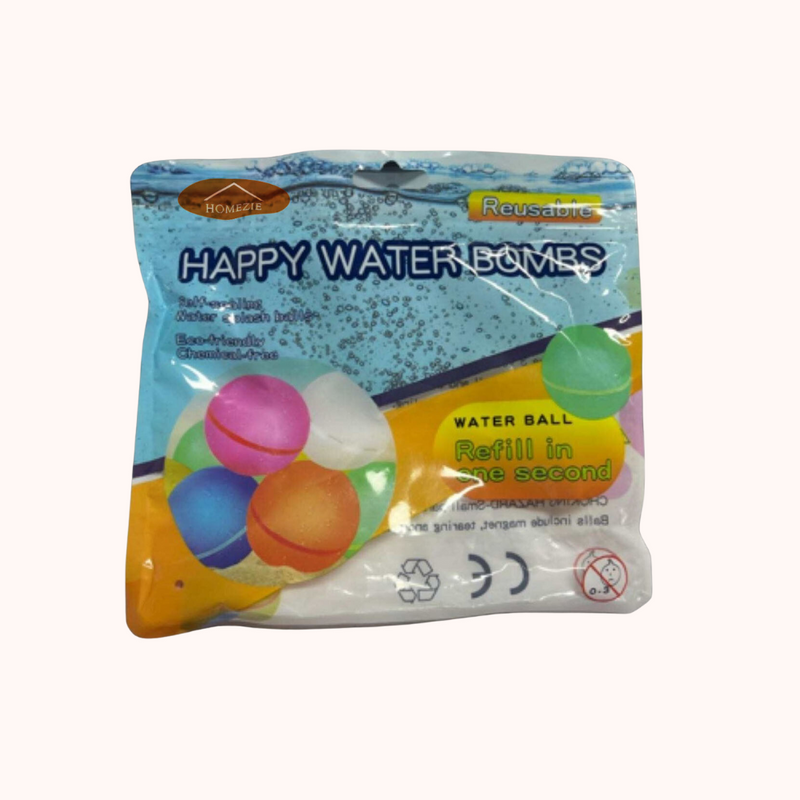 KidWorld® Reusable Water Balloons | 5 Fun Shapes | Self-Sealing | Reusable