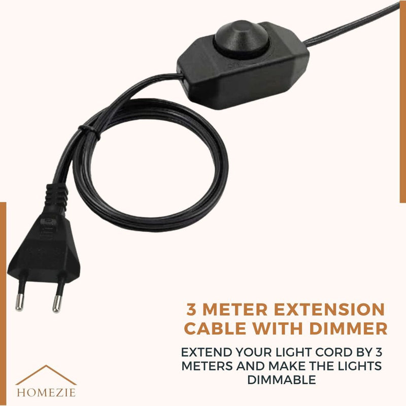 Homezie® Light String | Warm White | G40 LED Bulbs | Waterproof | Dimmable & Connectable | Outdoor Lighting | Available in Multiple Lengths