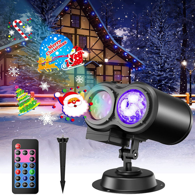 Homezie Projector | 12 Interchangeable Slides | Christmas, Halloween, Birthday, etc. | With Remote Control