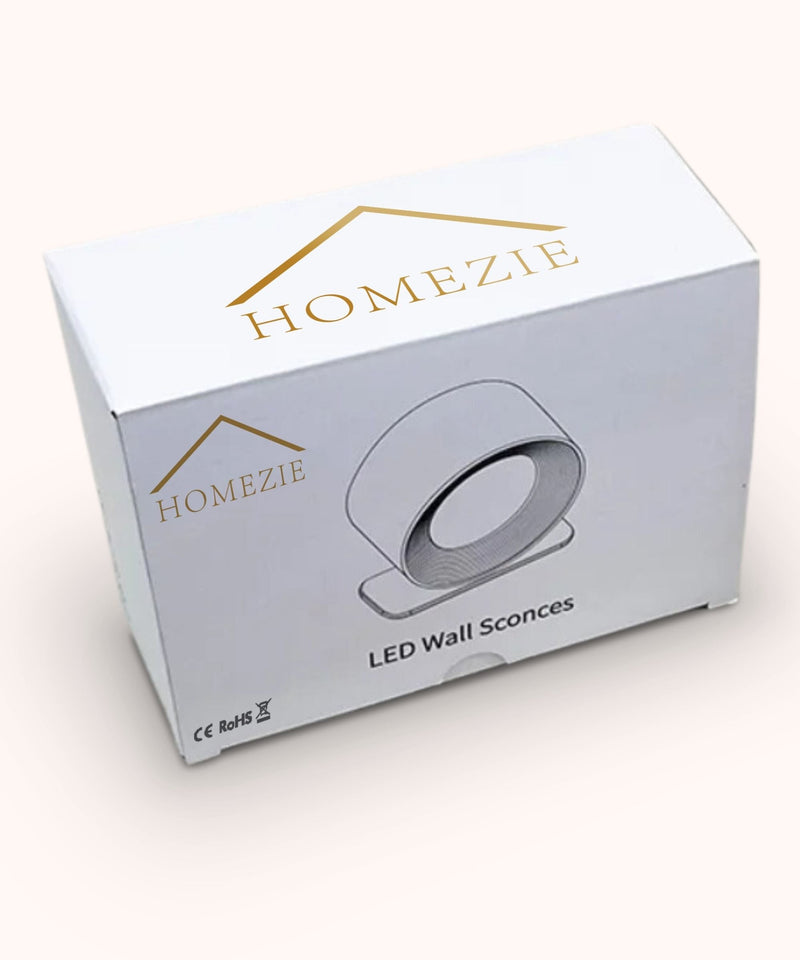 Homezie Wall Lamp | 3 Color Temperatures | Touch Control | Adjustable Brightness | USB Rechargeable