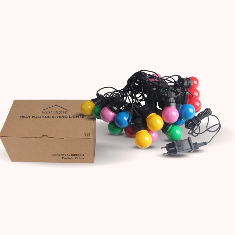 Homezie® Light String | RGB | LED Bulbs | Waterproof | 13 Meters with 20 LED Bulbs