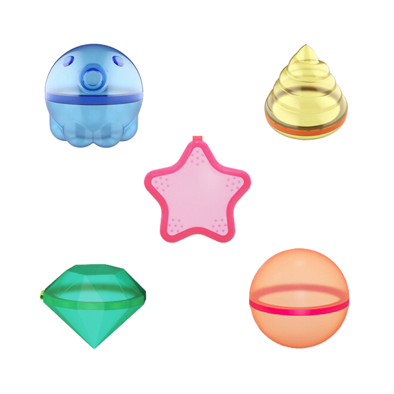 KidWorld® Reusable Water Balloons | 5 Fun Shapes | Self-Sealing | Reusable