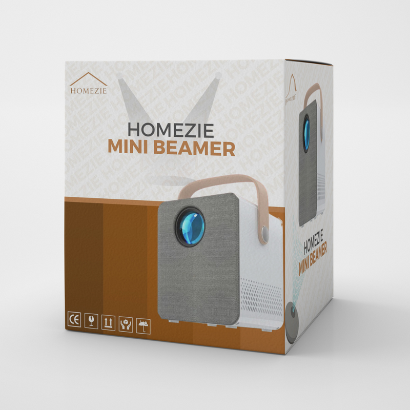Homezie® Projector | Includes 2 3D Glasses, HDMI Cable, AV Cable, and Stand | Android 9.0 System | 6000 Lumens