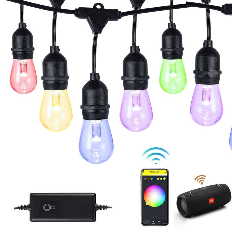 Homezie Smart Light String | 10 Meters | App Controlled | IP65 Waterproof | RGBW | Smart Lighting | Can Synchronize with Music