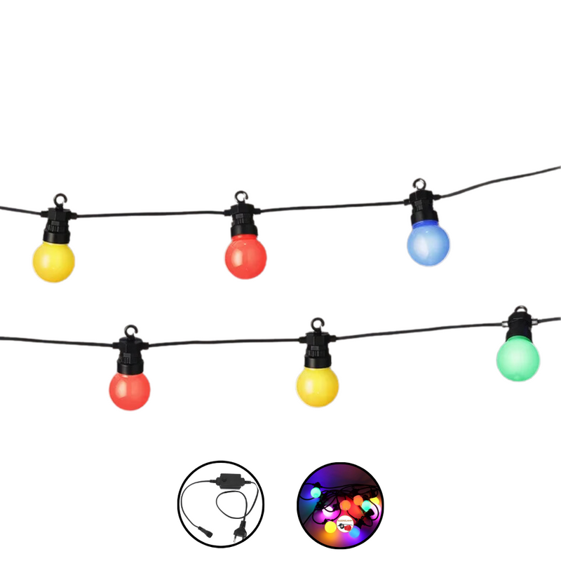 Homezie® Light String | RGB | LED Bulbs | Waterproof | 13 Meters with 20 LED Bulbs