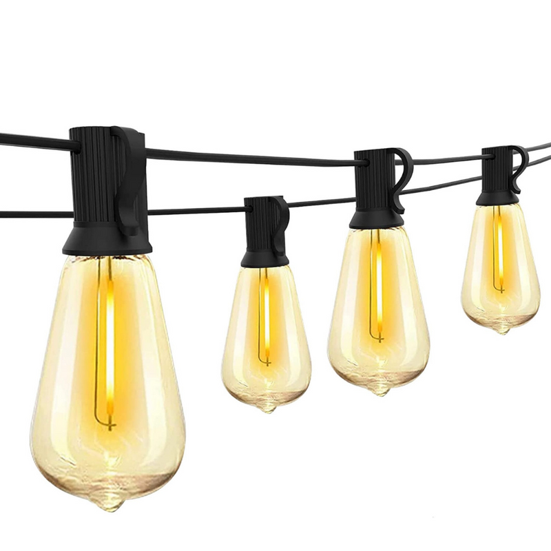Homezie® Light String | Warm White | G40 LED Bulbs | Waterproof | Dimmable & Connectable | Outdoor Lighting | Available in Multiple Lengths