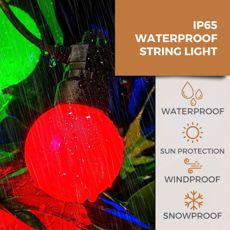 Homezie® Light String | RGB | LED Bulbs | Waterproof | 13 Meters with 20 LED Bulbs