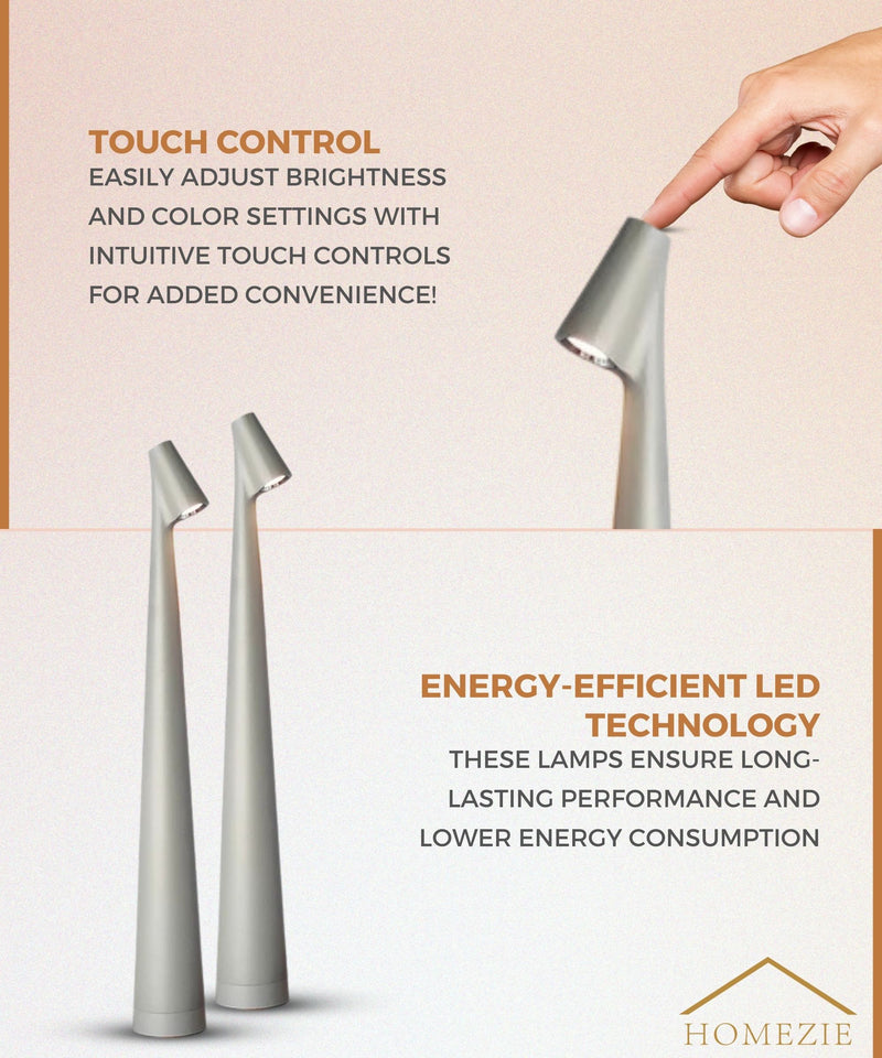 Homezie StandGlow | Floor Table Lamp | Unique Design | Long Battery Life | Night Light | Wireless Lamp