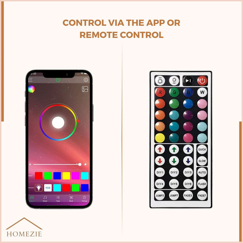 Homezie® LED strips | 15 meters | With app and remote control | LED lighting