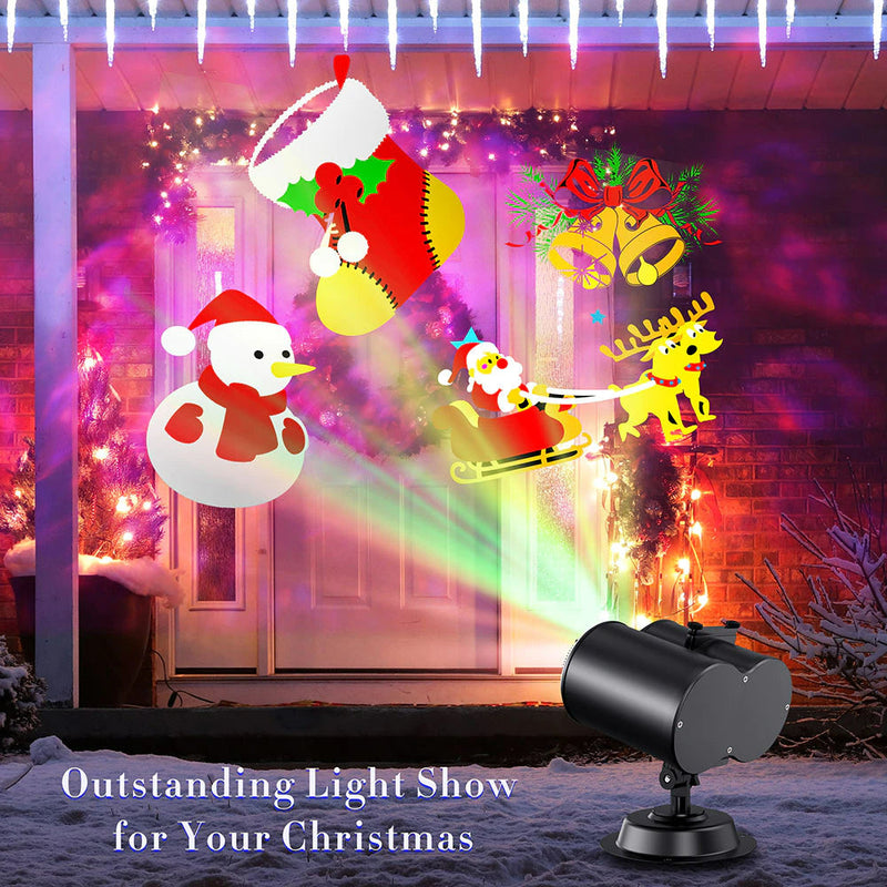 Homezie Projector | 12 Interchangeable Slides | Christmas, Halloween, Birthday, etc. | With Remote Control