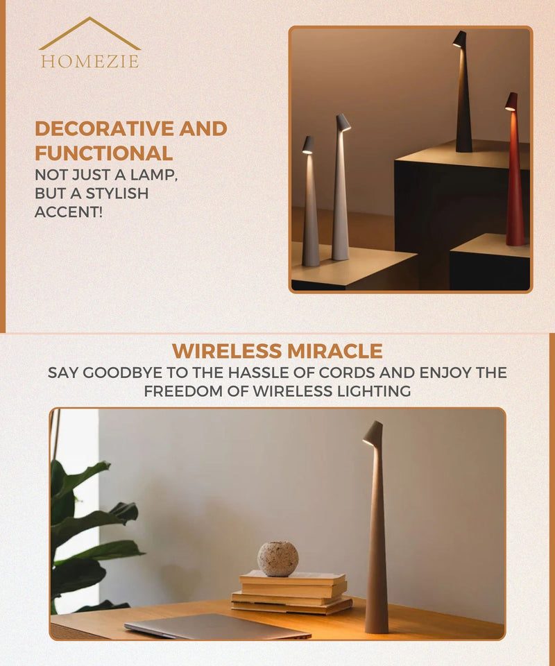 Homezie StandGlow | Floor Table Lamp | Unique Design | Long Battery Life | Night Light | Wireless Lamp