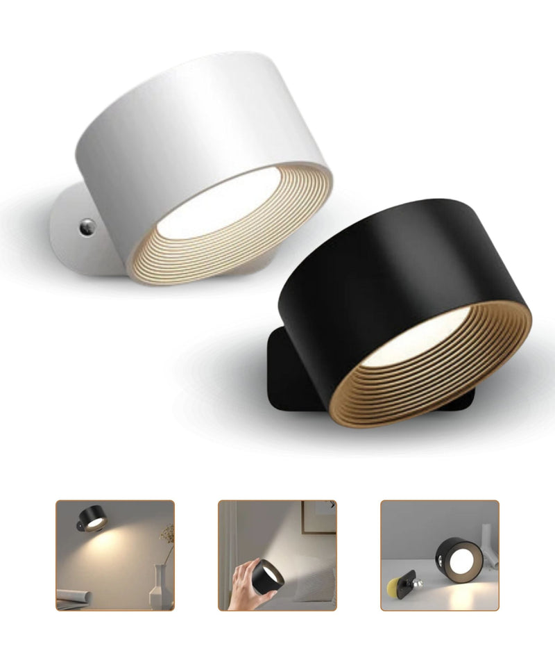Homezie Wall Lamp | 3 Color Temperatures | Touch Control | Adjustable Brightness | USB Rechargeable