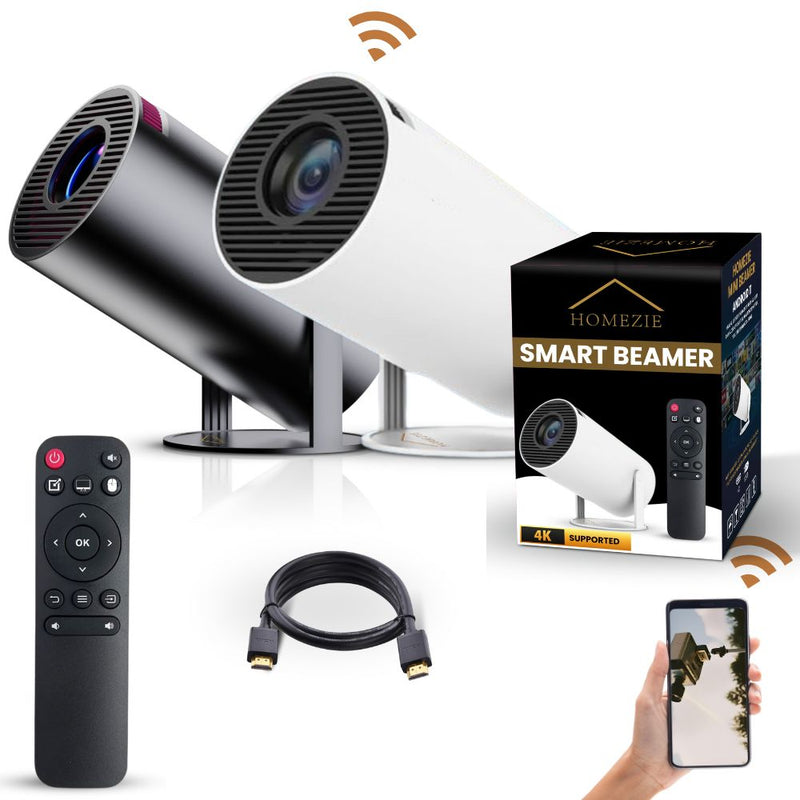 Homezie® Projector | WiFi, HDMI, Bluetooth | 4K Support | Built-In Android 11 | Projector